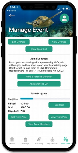 Your advocacy app should include fundraising tools, ideally an integration with your peer-to-peer fundraising platform.