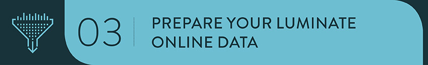 Prepare your data before migrating to Luminate Online.