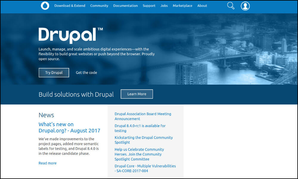 Drupal is the top nonprofit website builder for large organizations with complex web design needs.