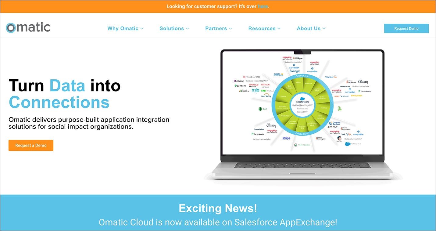 Check out Omatic Software's suite of pre-built data tools for Blackbaud.