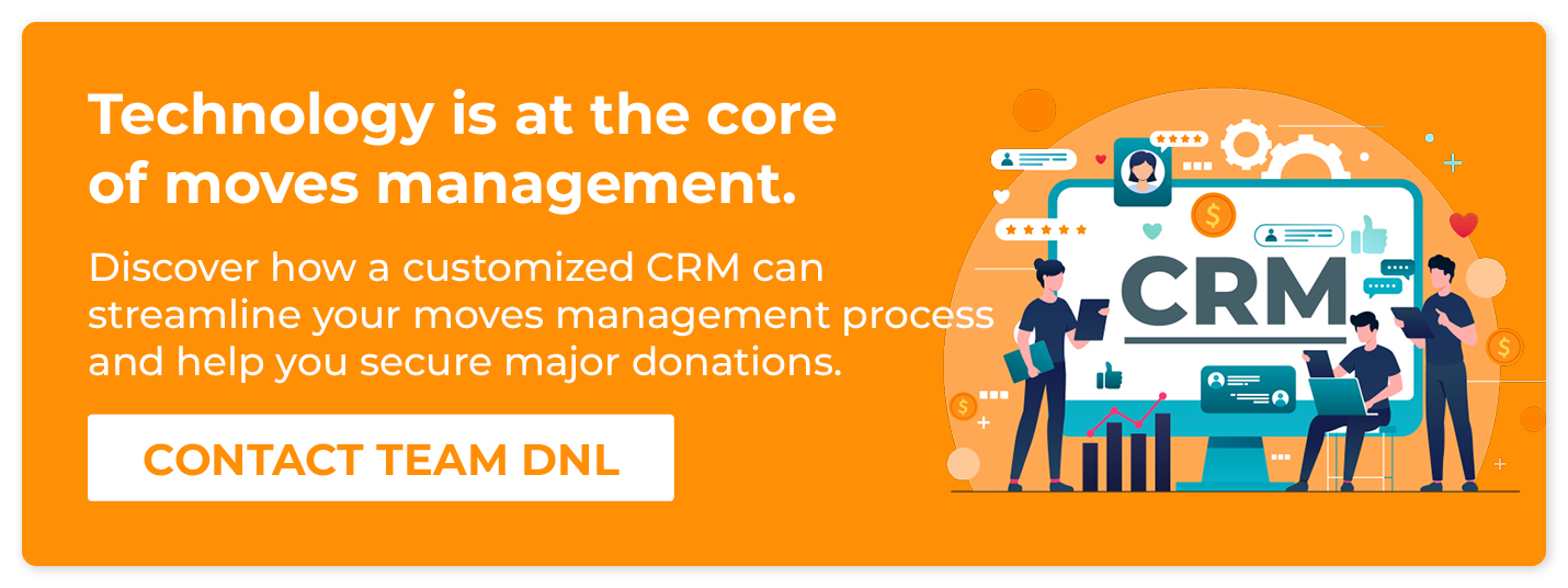 Technology is at the core of moves management. Discover how a customized CRM can streamline your moves management process and help you secure major donations. Contact Team DNL.