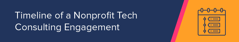 This section covers the timeline of a nonprofit technology consulting engagement.