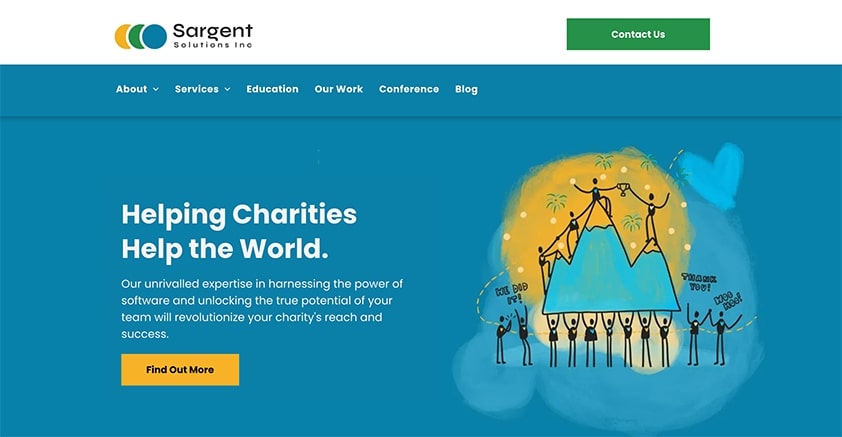 Screenshot of the Sargent Solutions website